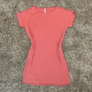 Women’s Zenana Premium Summer Pink T-Shirt Dress